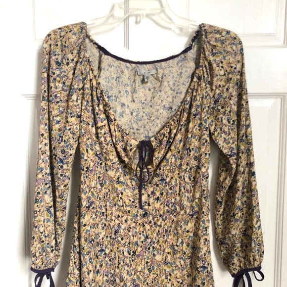 Floral Side Tie Peasant Dress - Picture 3 of 15